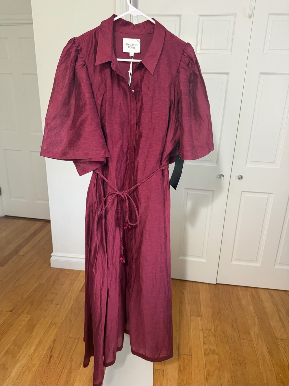 NWT Tuckernuck HYACINTH HOUSE Oxblood Cindy Midi Dress Size XL - Picture 7 of 10